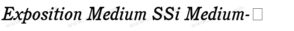 Exposition Medium SSi Medium字体转换